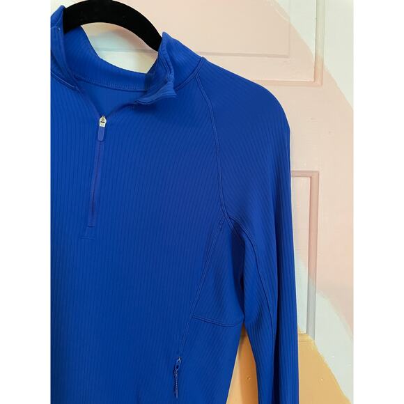 Lululemon It's Rulu Blue Cropped Half Zip Updated - Sz Med - Picture 2 of 11
